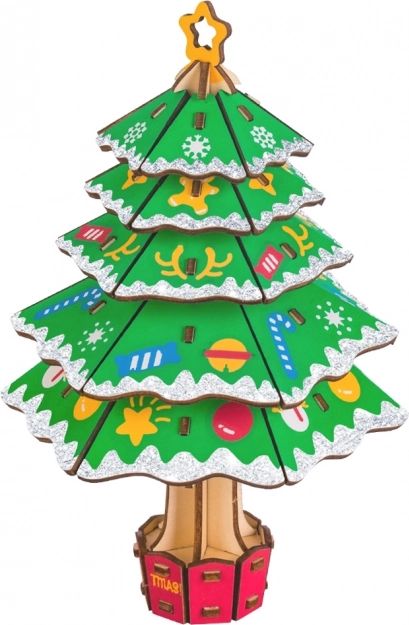 woodcraft puzzle 3D in legno albero di Natale