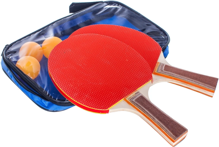 Set da ping pong da 5 pezzi (2 racchette, 3 palline)