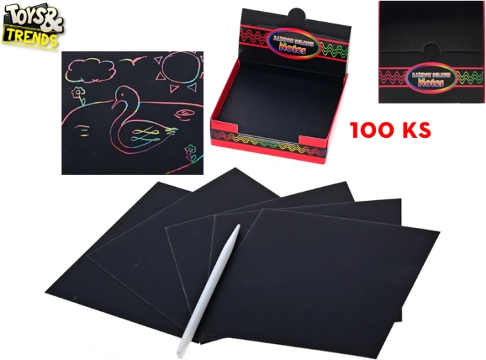 Cartoncini da grattare TOYS& TRENDS – set creativo 100 fogli