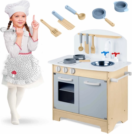 Cucina giocattolo interattiva in legno RICOKIDS
