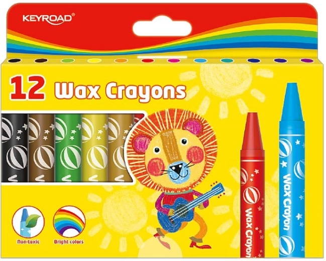Pastelli a cera Keyroad 12 colori, diametro 14 mm