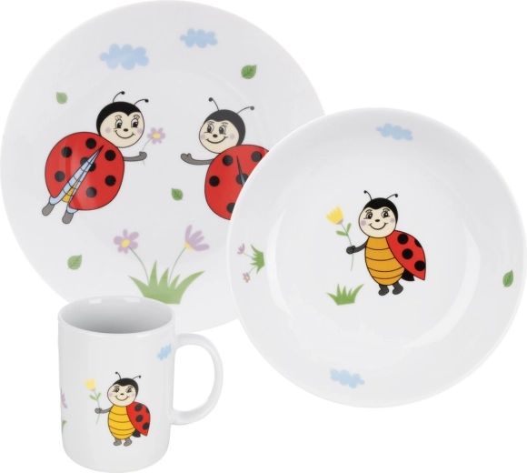 Set pappa per bambini Coccinella, 3 pezzi