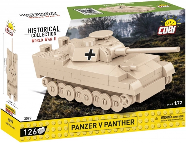 Set di costruzione COBI Panzer V Panther 1:72 – mini carro armato, 126 pezzi