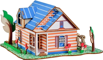 Puzzle 3D in legno Villa a Fontainebleau