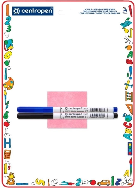 Lavagna cancellabile A4 fronte-retro di Centropen con pennarelli