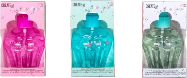 Create It! Candy body mist per bambini – 3 profumazioni dolci