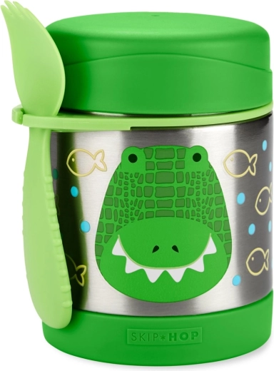 Skip Hop Zoo termos per alimenti con cucchiaino-forchetta Coccodrillo 325 ml