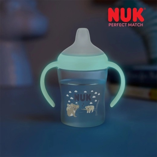 Biberon didattico NUK Perfect Match che si illumina al buio koala 150 ml