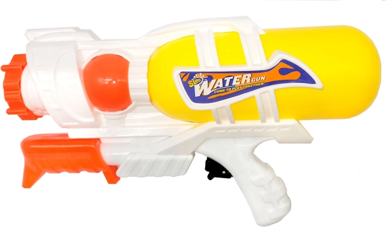 Grande pistola ad acqua con pompetta 27 cm, gialla - 1 pezzo