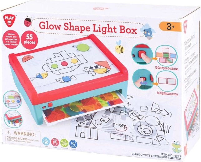 Tavoletta da disegno luminosa con forme 34 × 25 cm