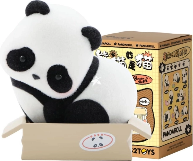 Figura da collezione 52TOYS Panda Roll Panda come gatto - 1 pezzo