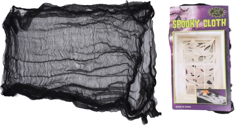 Decorazione Halloween: drappo o tovaglia 72 × 190 cm nera