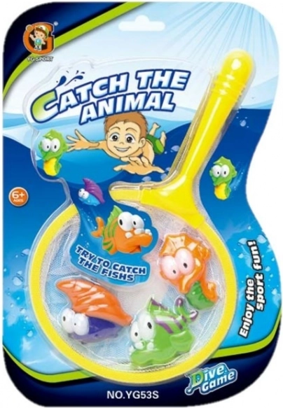 Gioco di immersione con rete da pesca