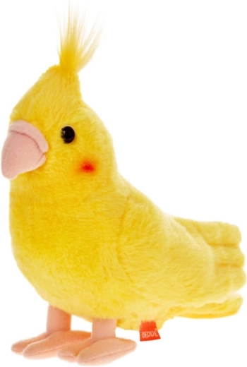 Pappagallo cocorita in peluche giallo 20 cm