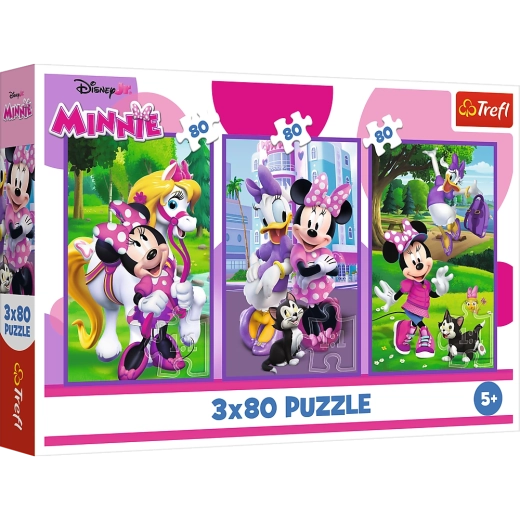 Puzzle 3x80 Minnie e amici di Disney Trefl
