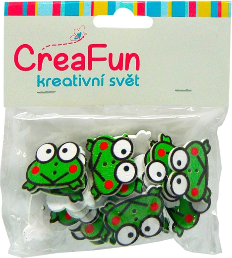 Perline in legno rana 20 pz 2,5 × 2 cm