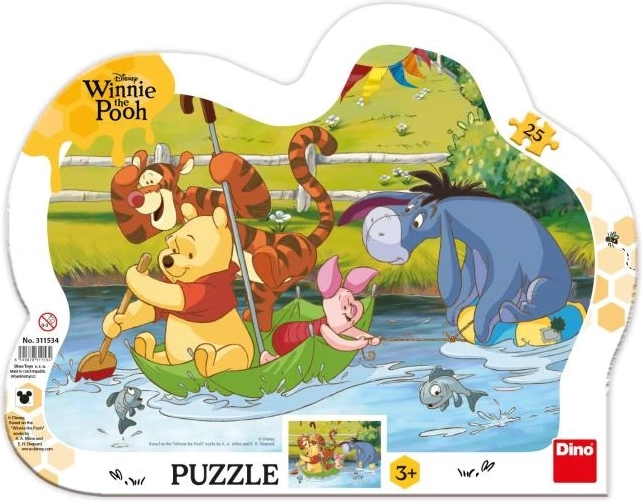 Winnie the Pooh in crociera – puzzle per bambini da 25 pezzi con cornice sagomata