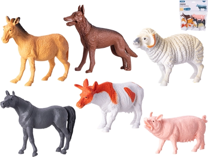 Set di figurine di animali domestici 10–14 cm, 6 pz