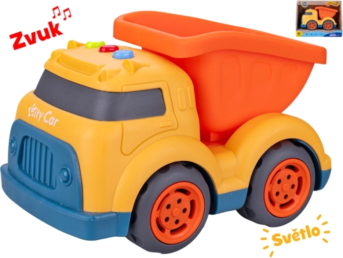 Camion da costruzione per bambini con luce e suono 17 cm