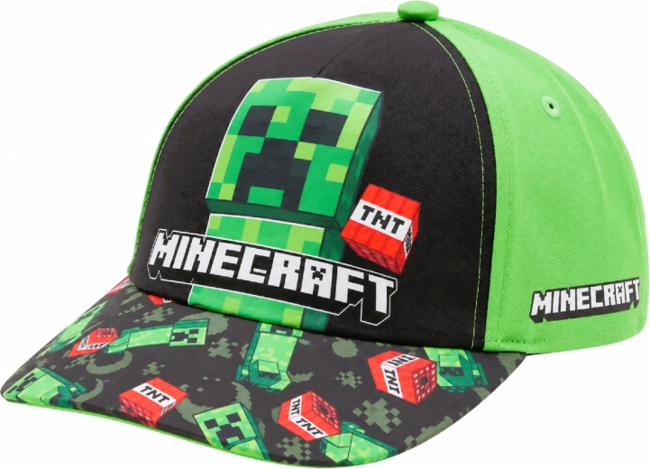 Cappellino verde per bambini Minecraft Creeper, 55 cm