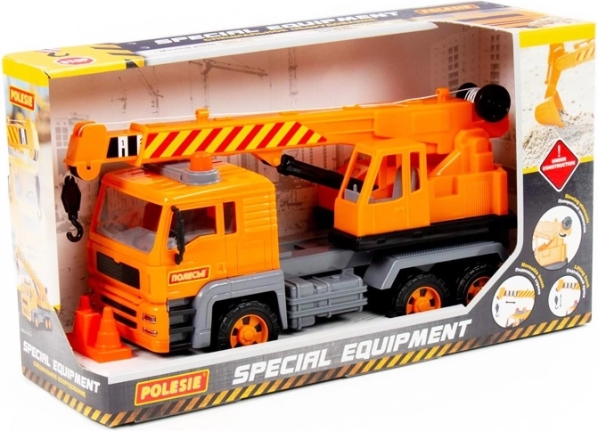 Giocattolo gru con gancio mobile e argano manuale