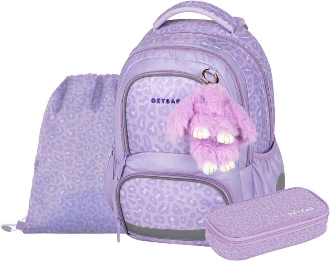 Set scolastico OXY NEXT Bunny – zaino, astuccio e sacca per le scarpe di ricambio