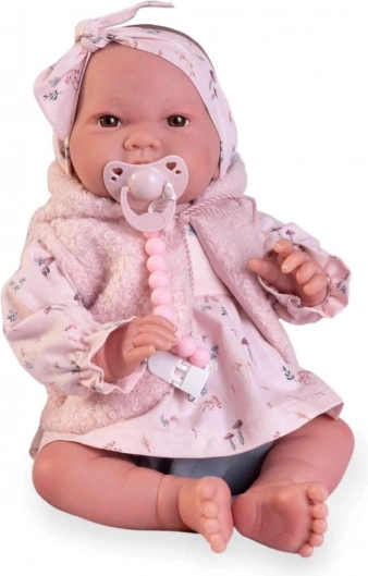 Bambola realistica neonato Sweet Reborn Nica con corpo in tessuto 42 cm