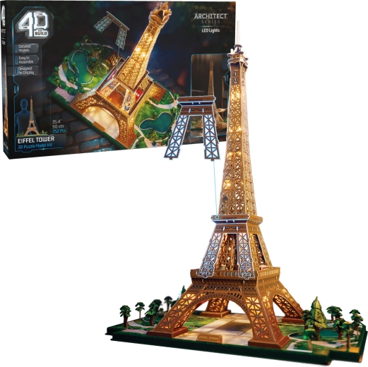 4D Build Torre Eiffel con illuminazione LED – modello 3D da assemblare