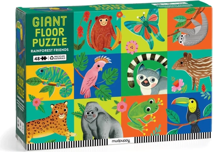 Mudpuppy grande puzzle da pavimento Amici della foresta pluviale 48 pezzi