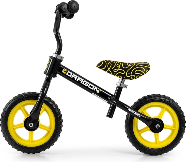 Milly Mally Dragon bicicletta senza pedali nera per bambini