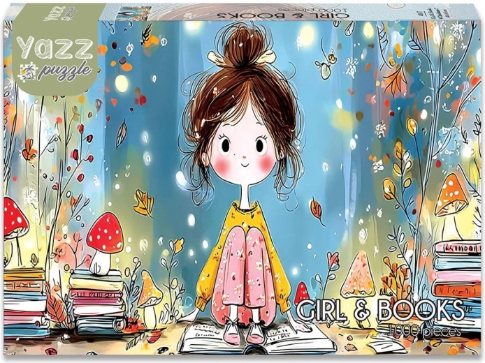 Puzzle Yazz ragazza e libri 1000 pezzi