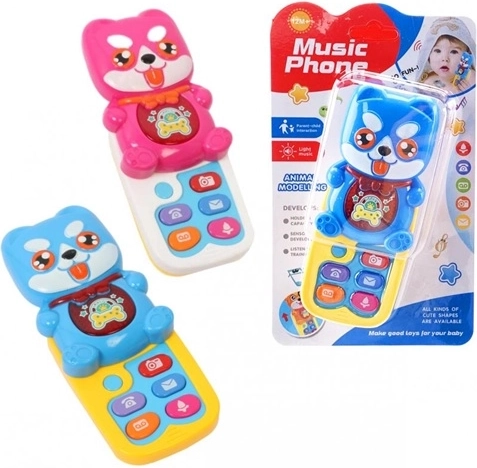 Telefono musicale a forma di cagnolino - 1 pezzo
