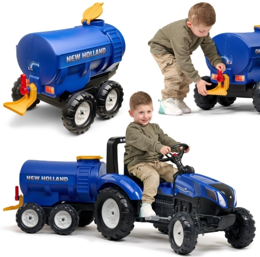 Falk rimorchio cisterna con rubinetto NEW HOLLAND – blu