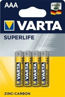 Varta Superlife AAA R03 batterie zinco-carbone 1,5 V, blister 4 pz