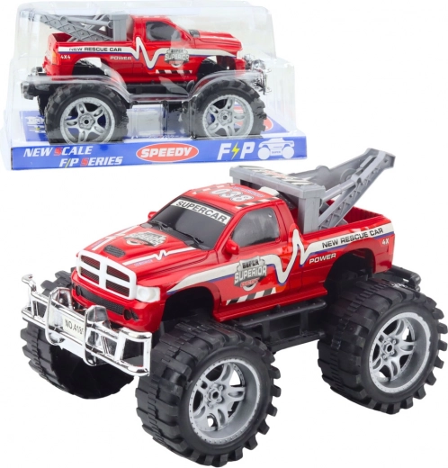 Fuoristrada di soccorso con rimorchio, trazione posteriore, rosso 27 cm