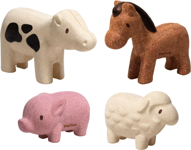 PlanToys animaletti in legno della fattoria