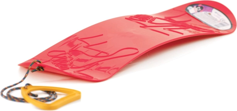 Slittino a forma di snowboard rosso