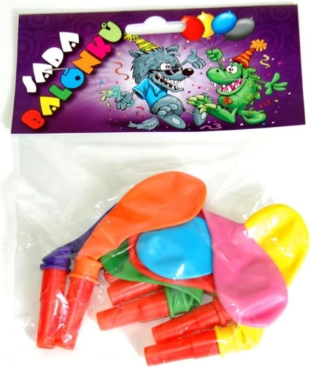 Palloncini gonfiabili con fischietto, set 7 pezzi