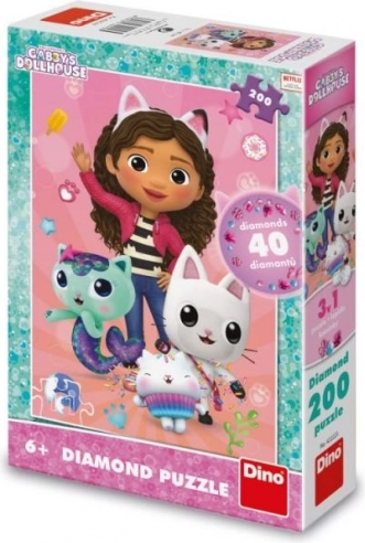 Puzzle giocoso 200 pezzi con diamanti