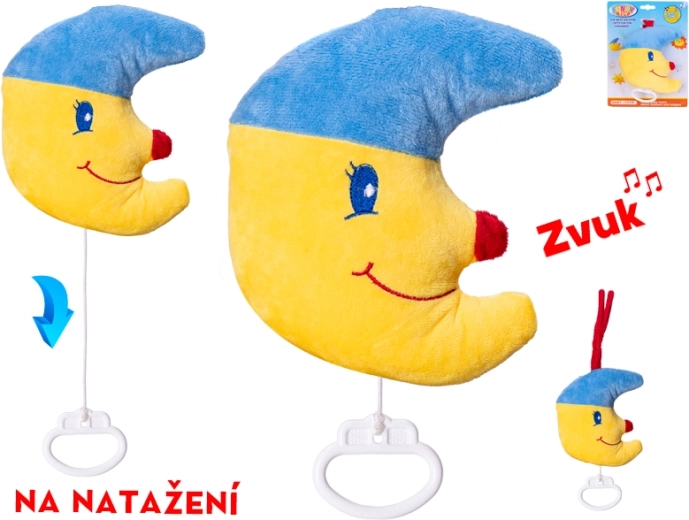 Lunetta di peluche con carillon a carica 15 cm