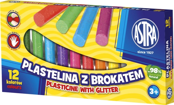 Astra plastilina con glitter – 12 colori