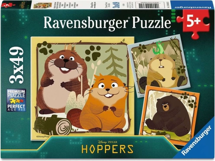 Puzzle Ravensburger Un salto nella natura 3×49 pezzi