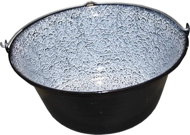 Pentola smaltata 14 l nera