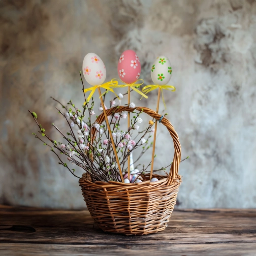 Decorazioni pasquali a forma di uovo da inserire, 6 pezzi