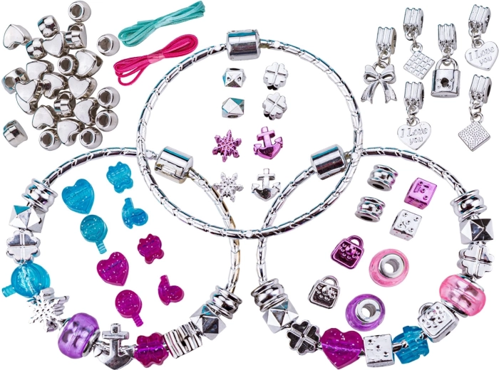 Set per creare gioielli con braccialetti e ciondoli charms