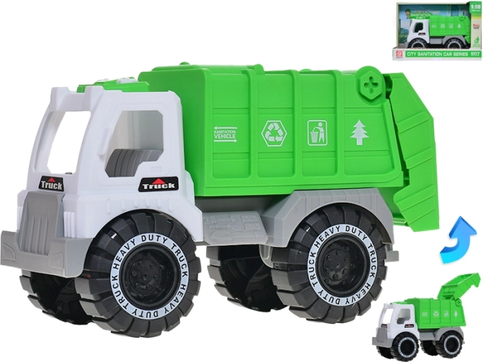 Camion della spazzatura 21,5 cm con ruote libere