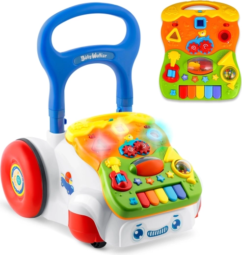 Girello e pannello interattivo 2in1 con musica RICOKIDS bianco