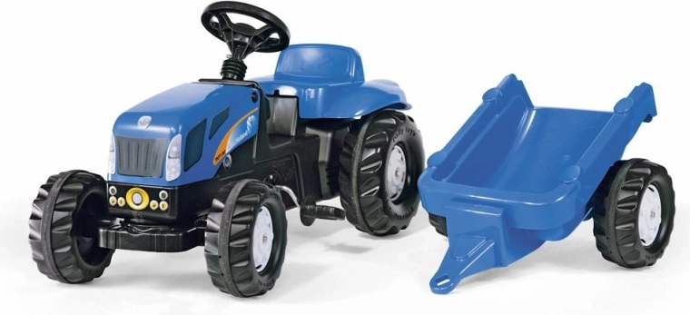 Trattore a pedali New Holland con rimorchio