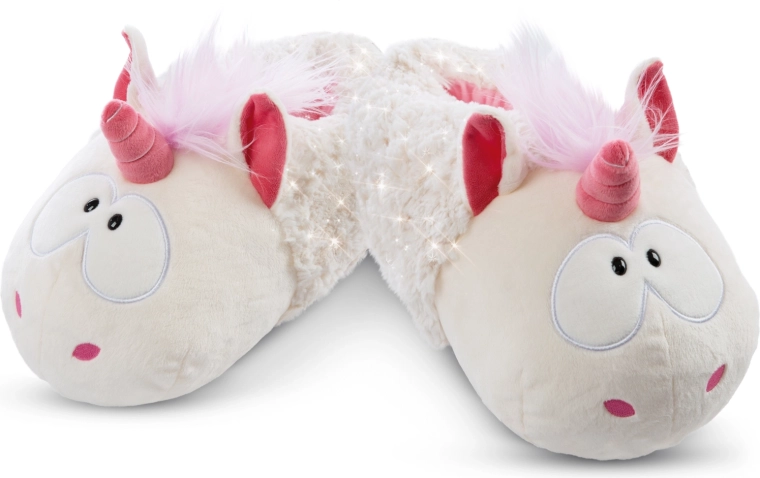 Pantofole NICI unicorno Theodor in tuta da neve, taglia 34–37