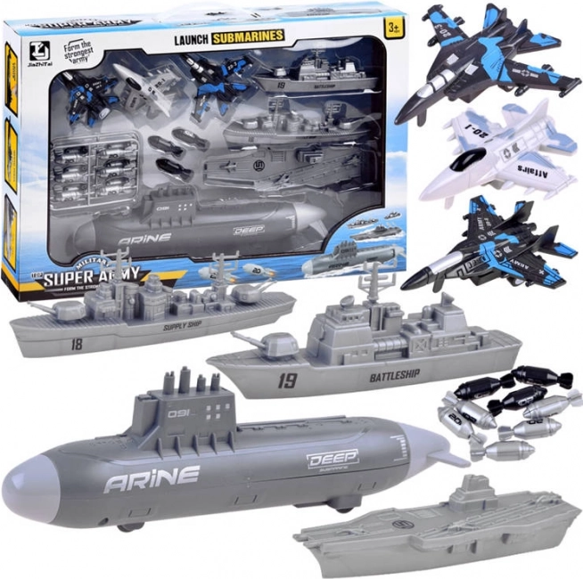 Set sottomarino e navi da guerra – battaglia navale per bambini
